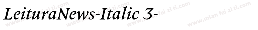 LeituraNews-Italic 3字体转换